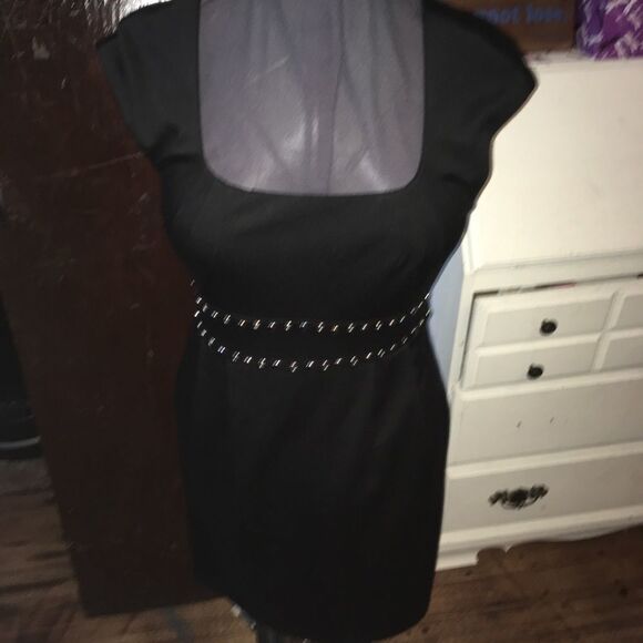 Maggy London knit grommet waist sorority little black dress - Picture 1 of 5